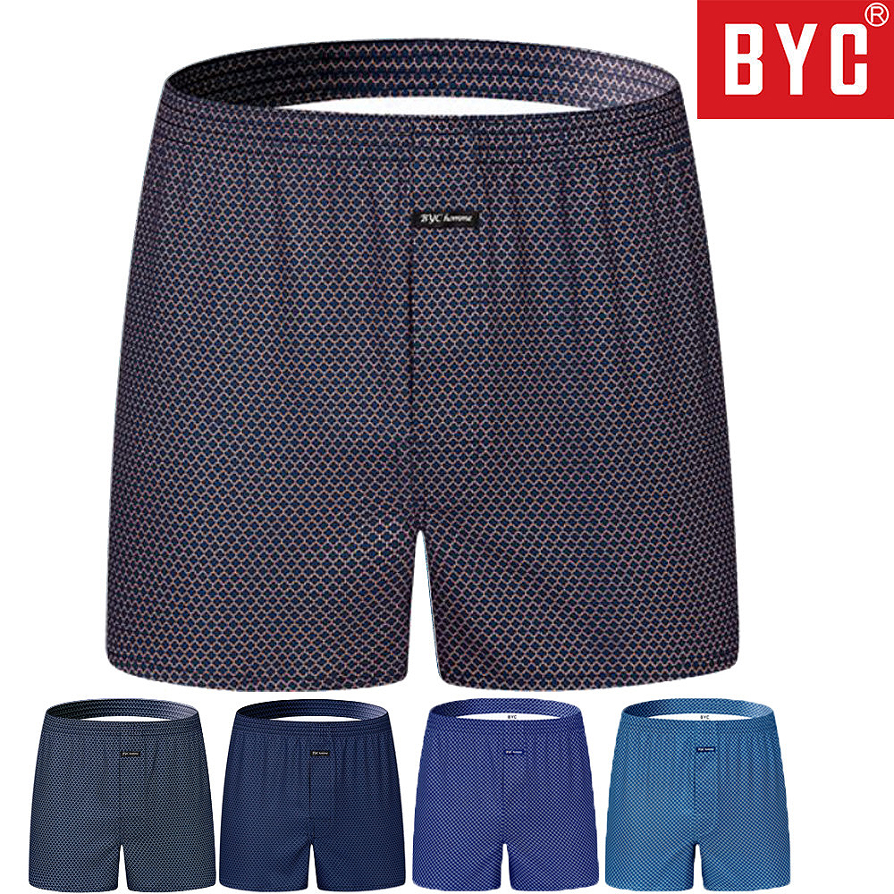 BYC 남성 트렁크 팬티 사각팬티 순면 80수 박서 실크촉감 3매입 빅사이즈