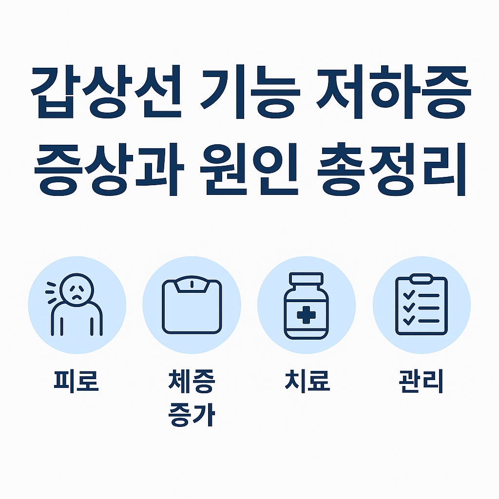갑상선 기능 저하증 증상과 원인
