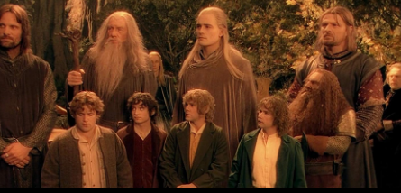 반지의제왕 반지원정대 호빗족의 크기 비교..