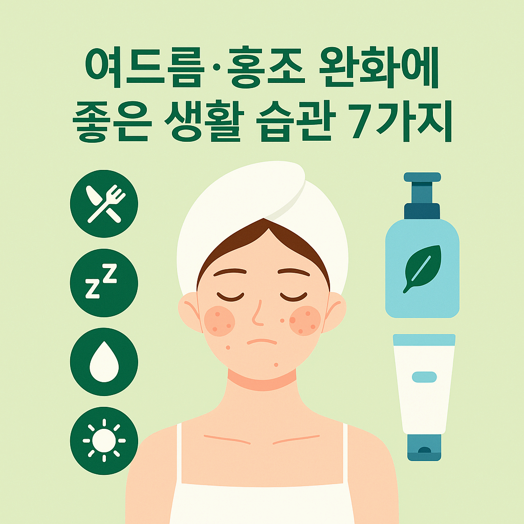 여드름&middot;홍조 완화에 좋은 생활 습관 7가지