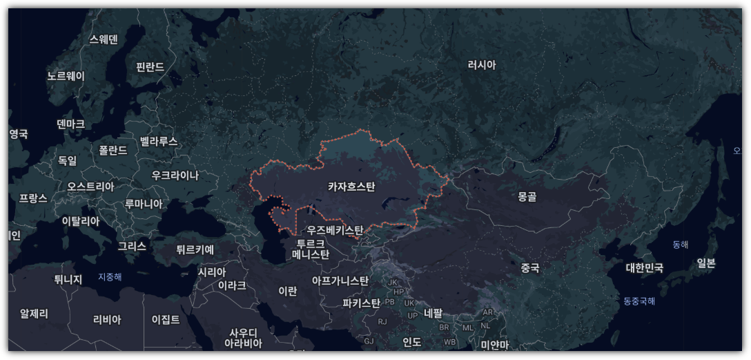 카자흐스탄 위치