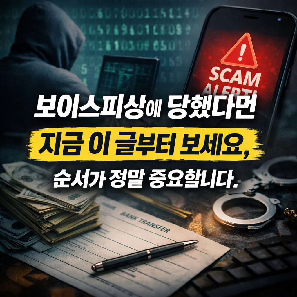 보이스피싱에 당했다면 지금 이 글부터 보세요, 순서가 정말 중요합니다