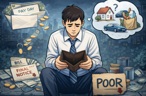 월급만 가지고는 가난한 현실