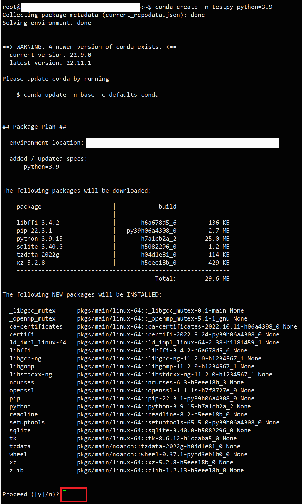 아나콘다-가상환경-생성-과정-화면