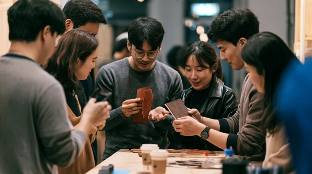수업 후 사진을 찍는 참가자들