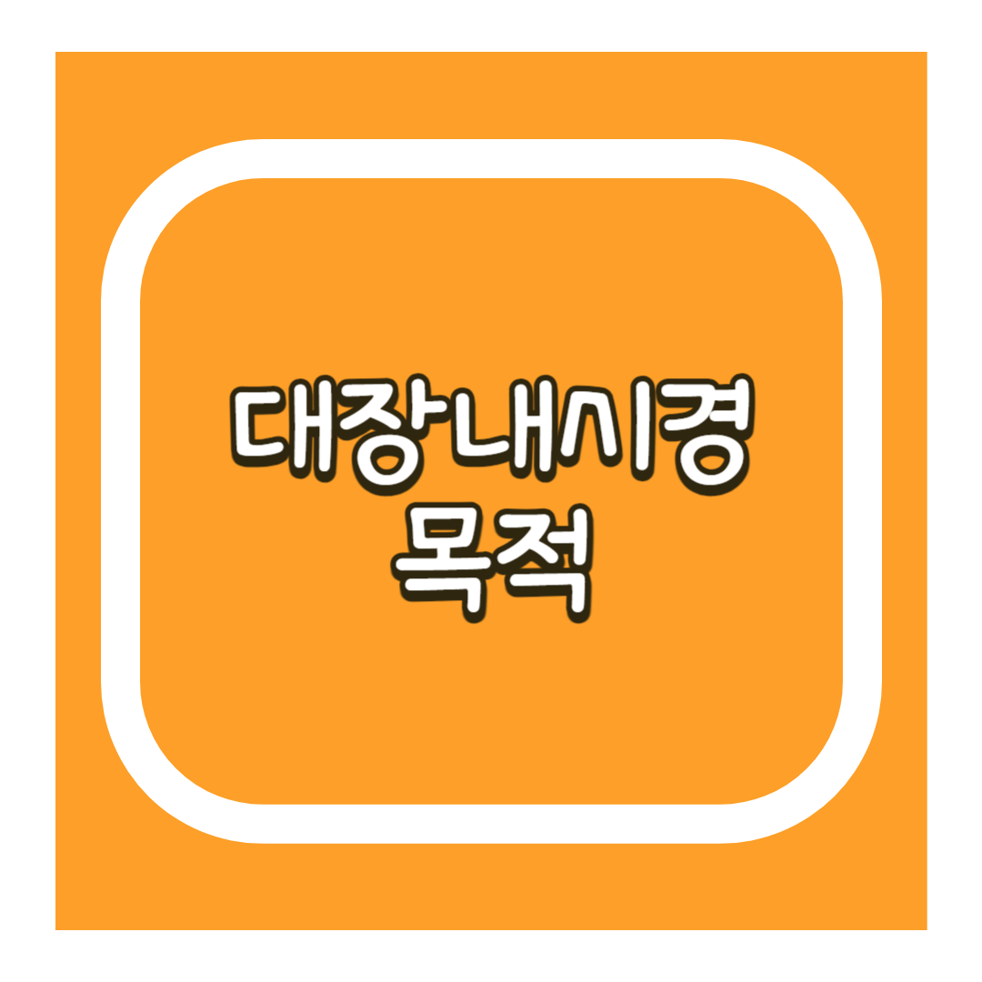 대장내시경 목적