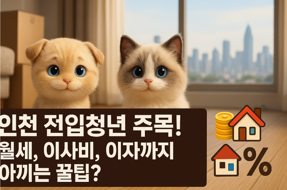 인천 전입청년 주목! 월세, 이사비, 이자까지 아끼는 꿀팁?