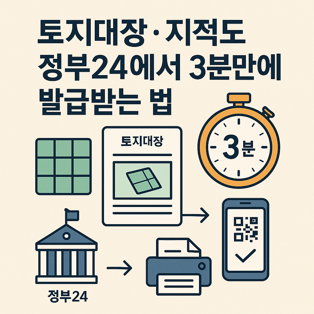 토지대장&middot;지적도 정부24에서 3분만에 발급받는 법
