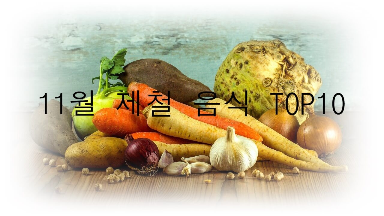 11월에 먹으면 좋은 제철 음식 TOP 10 (제철 과일, 제철 채소, 제철 수산물)