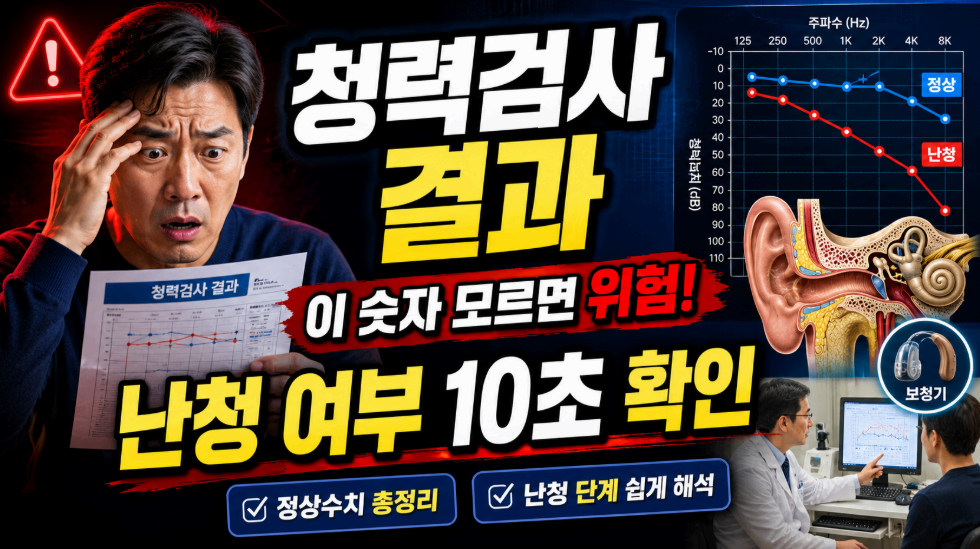 청력검사 결과 이미지사진