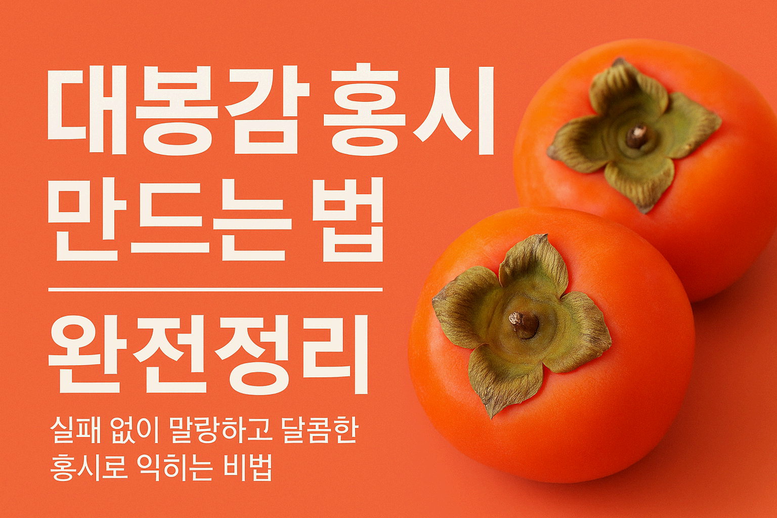 대봉감 홍시 만드는법