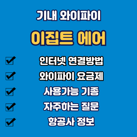 이집트에어 기내 와이파이