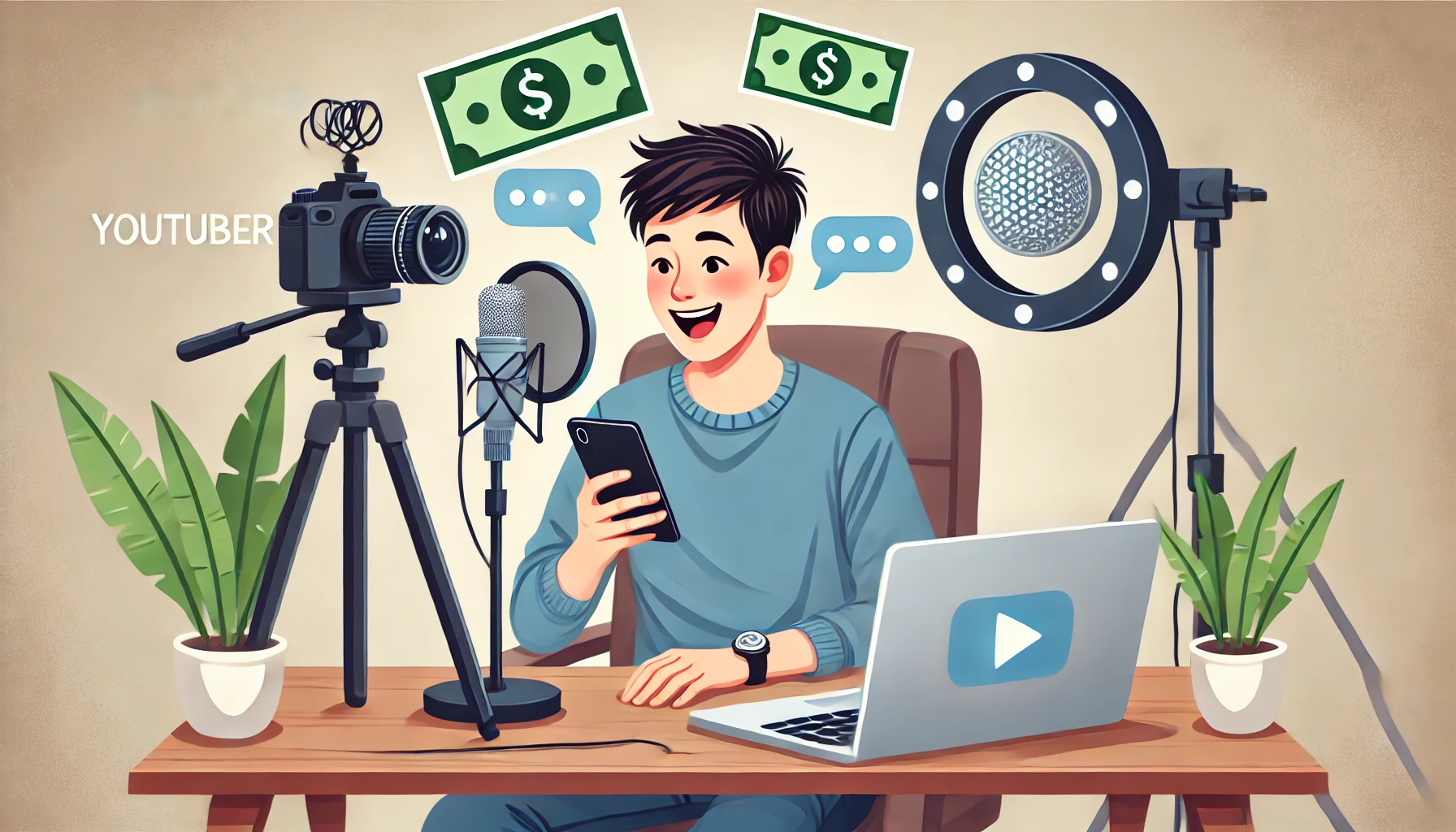 유튜브로 돈버는 남성
