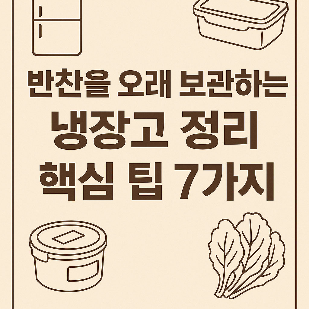 반찬을 오래 보관하는 냉장고 정리 팁 7가지