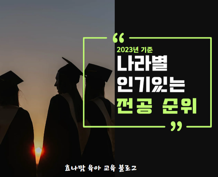 가장 인기 있는 대학 전공 순이