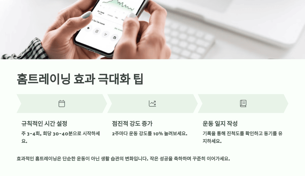 홈트레이닝 효과 극대화 팁