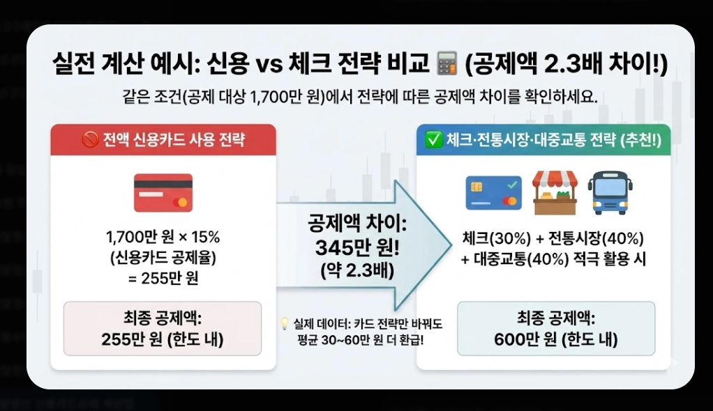 2026 연말정산 신용카드공제 계산법 완벽가이드