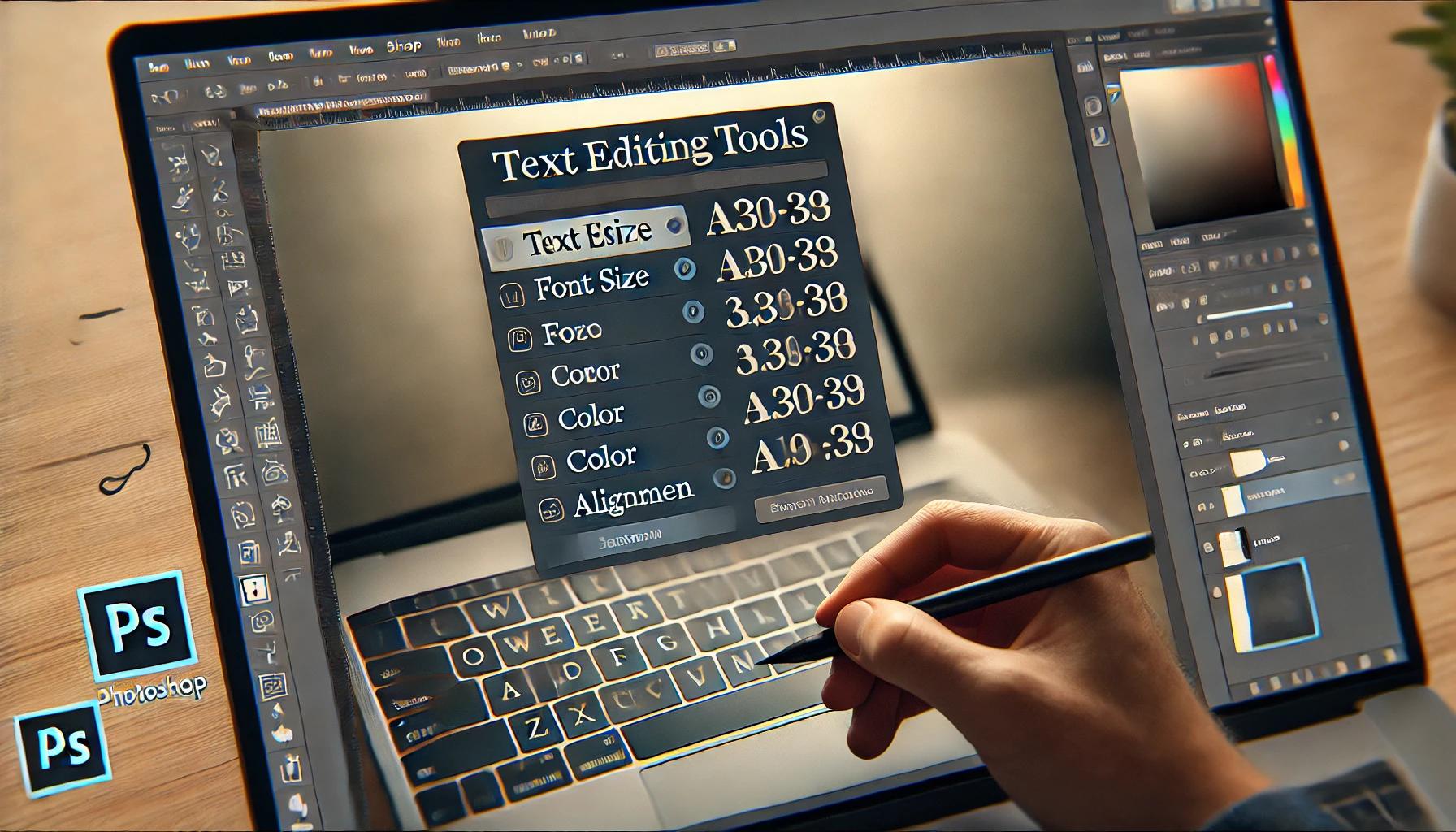 포토샵 글자수정