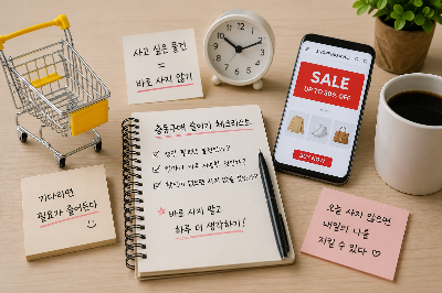 충동구매를 줄이는 방법, 사고 싶은 물건을 바로 사지 않는 소비 습관