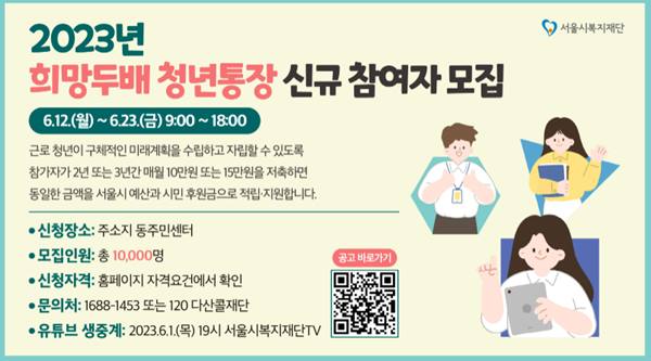 2023 희망두배 청년통장 신규 참여자 모집