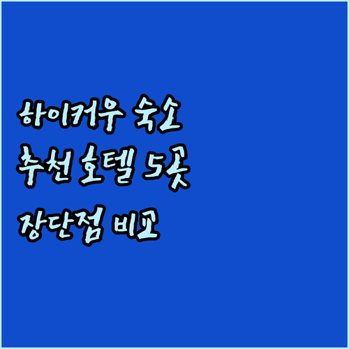 하이커우 숙소 고민? 추천 호텔 5곳
