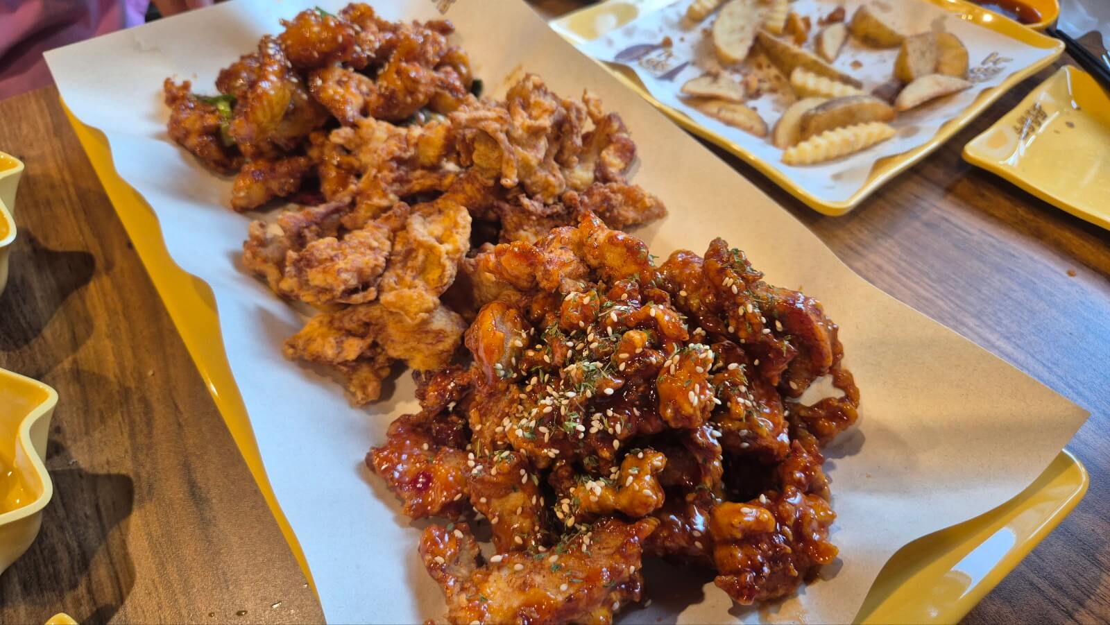 노랑통닭 군산디오션점 3가지 맛