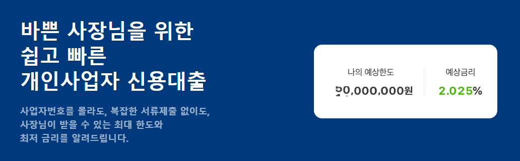 개인사업자 신용대출