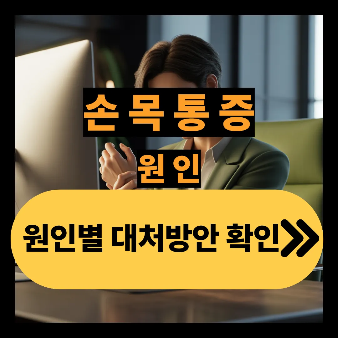 손목통증 원인별 대처방안 확인해보기