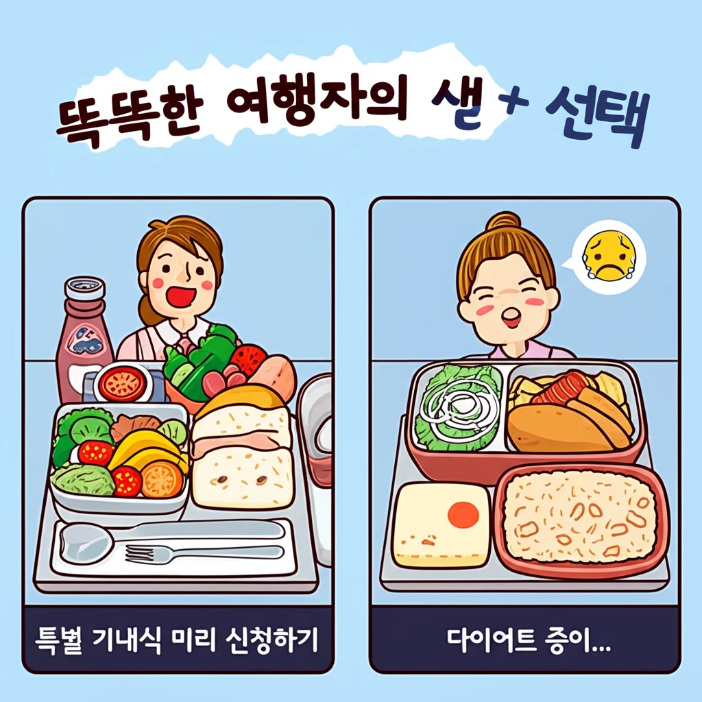 비행기 안에서 살 찌지 않는 기내식 ..