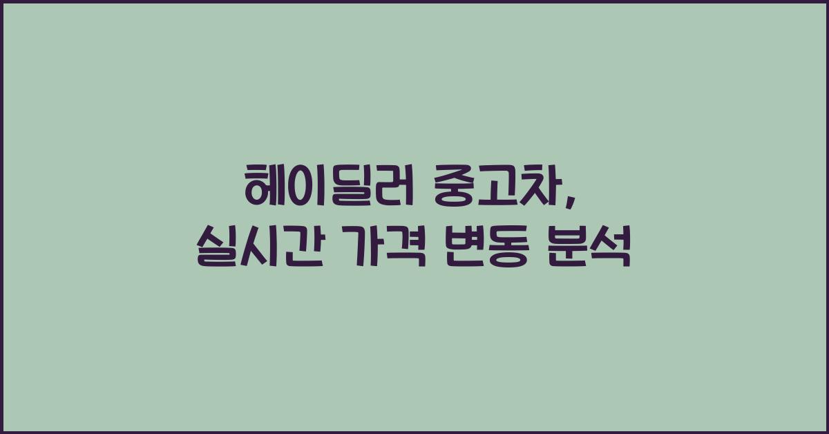 헤이딜러 중고차