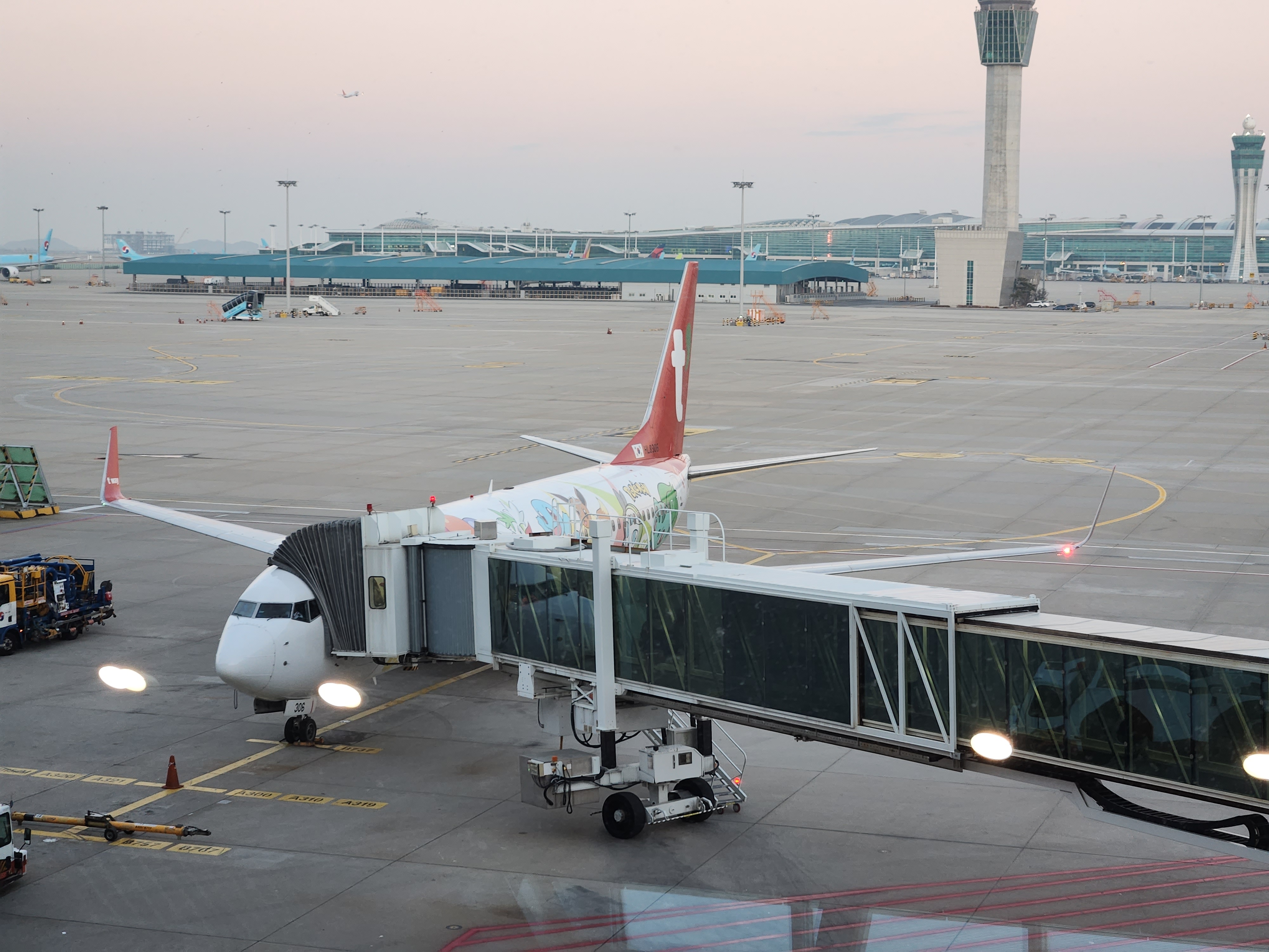 비행기 출발 전 탑승 사진