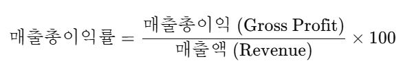 매출총이익률(Gross Profit Margin) 공식