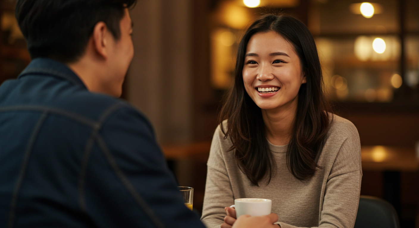 미소 짓는 여성