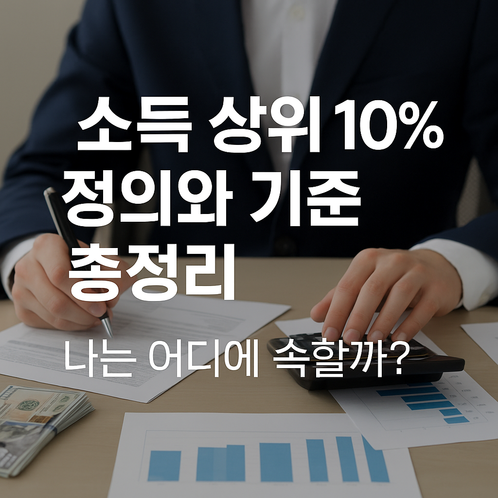 소득 상위 10% 정의와 기준 총정리
