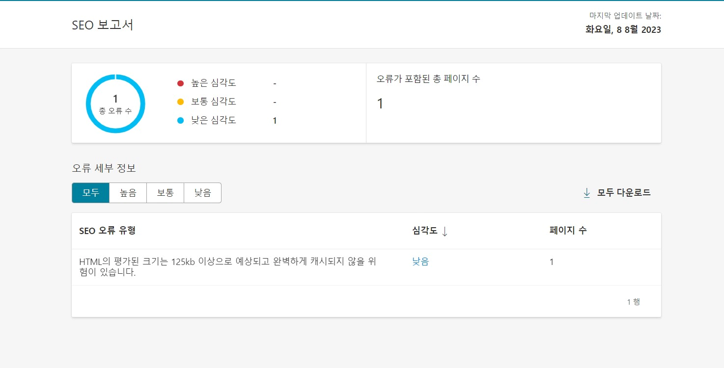 브로그스팟에 대한 SEO 보고서 입니다.