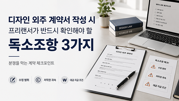디자인 외주 계약서 작성 시 프리랜서가 반드시 확인해야 할 독소조항 3가지