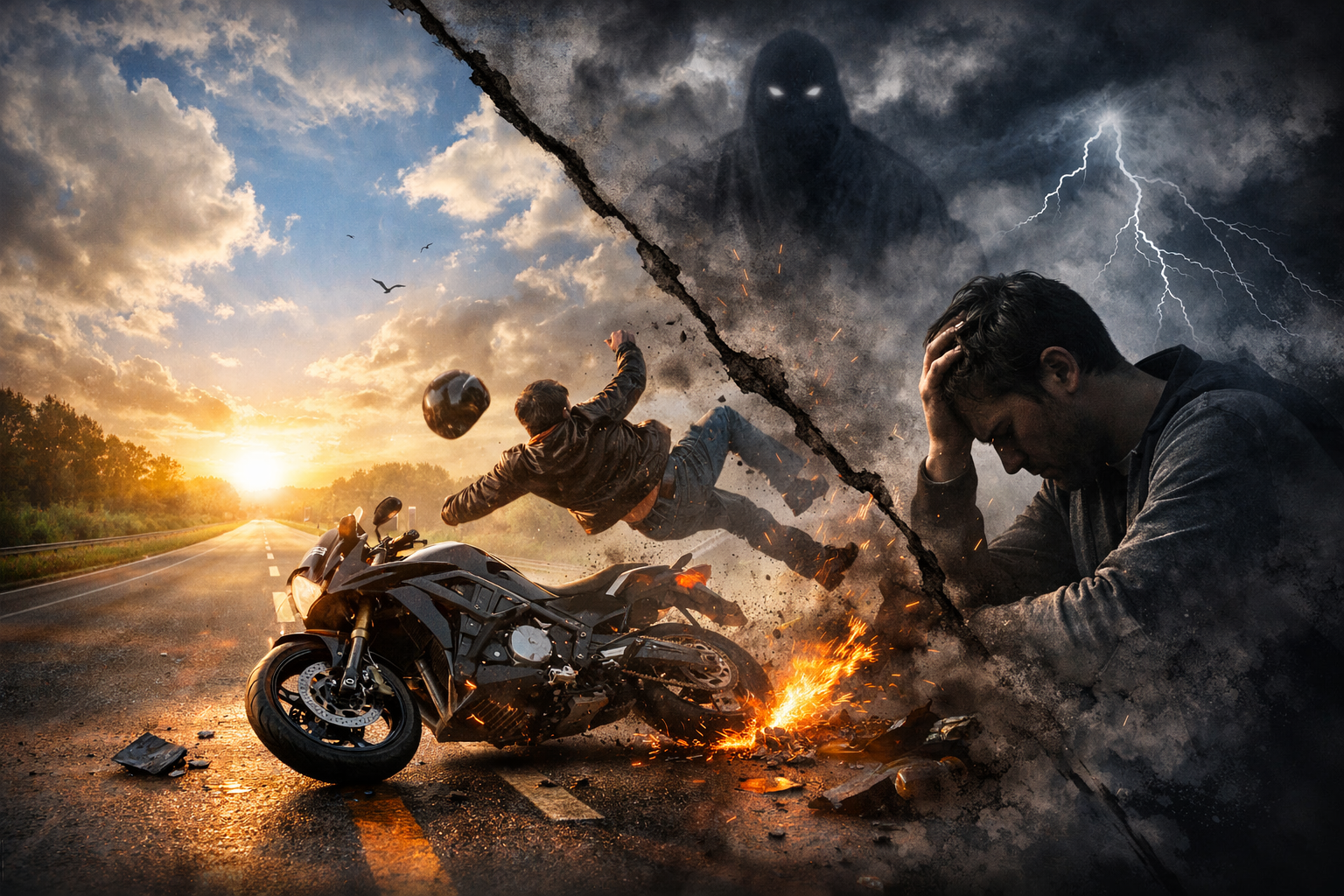 오토바이 사고 꿈