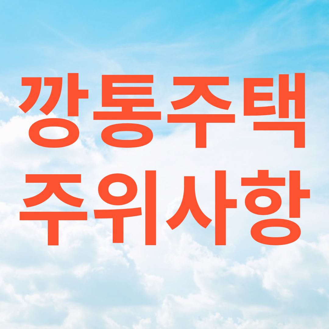 깡통전세 주의사항