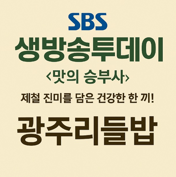 생방송투데이 맛의 승부사 전통 들밥 용인 맛집 광주리들밥