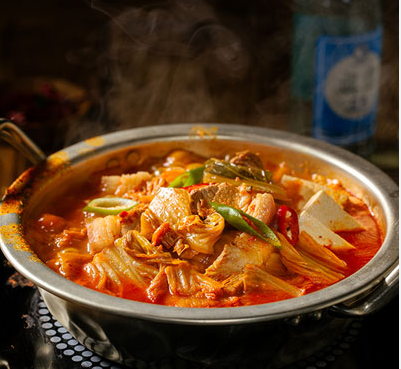 양은냄비안에김치찌개