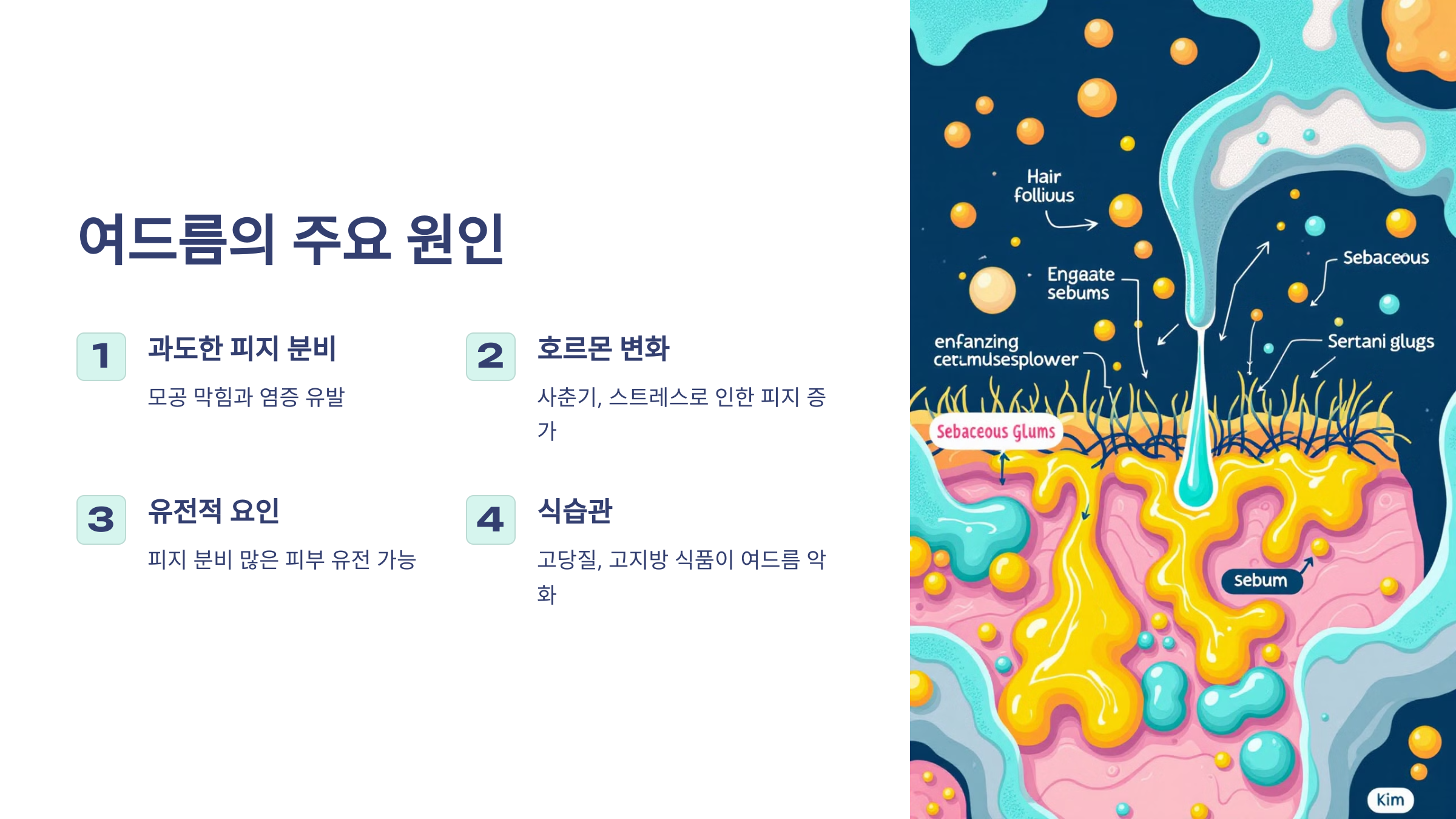 여드름의 주요 원인