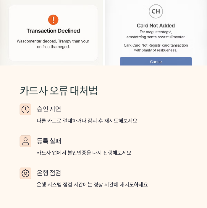 은행 또는 카드사 오류 대처법
