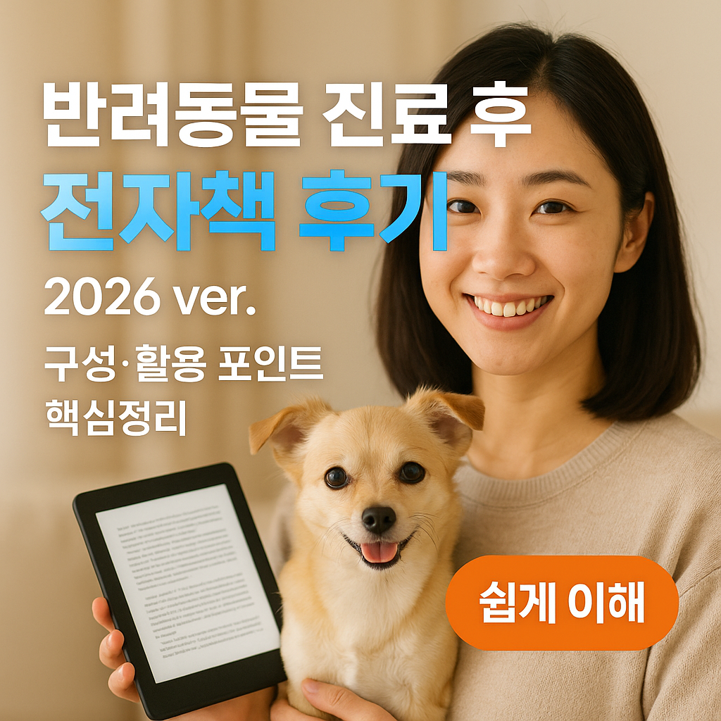 반려동물 진료 후 전자책 후기 2026 ver. | 구성·활용 포인트 핵심정리