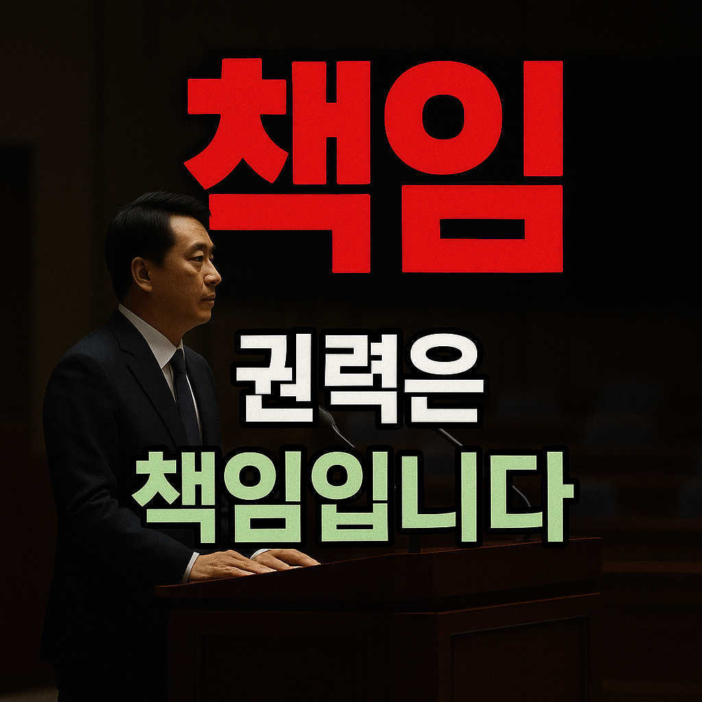 권력은 책임이며, 대통령의 결단 수혜자는 흠결없는 행동 필수