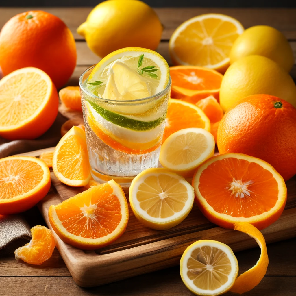 방부제 역활을 해 주는 레몬 및 오렌지