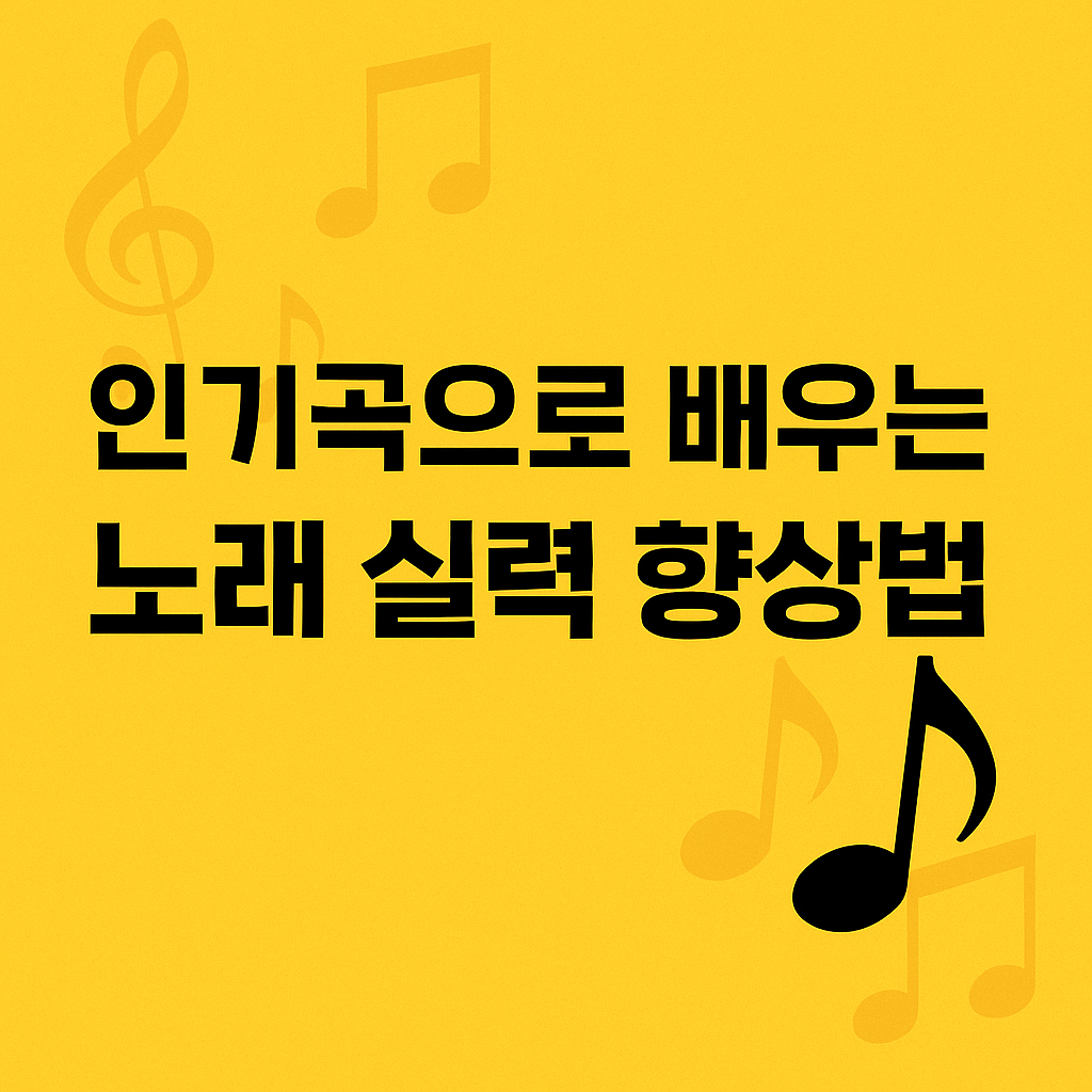 인기곡으로 배우는 노래 실력 향상법 사진