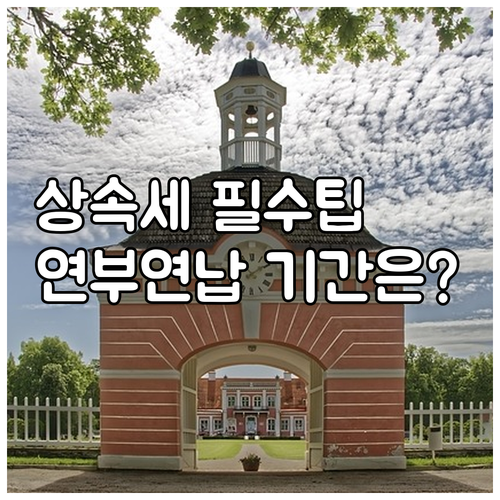 상속세 2천만원 초과 시 연부연납 담..