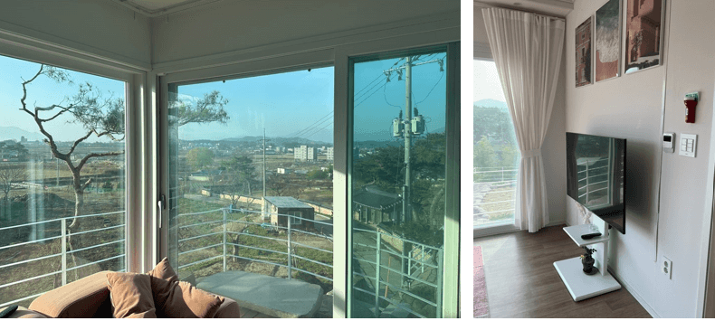 펜션에서-보이는-통창