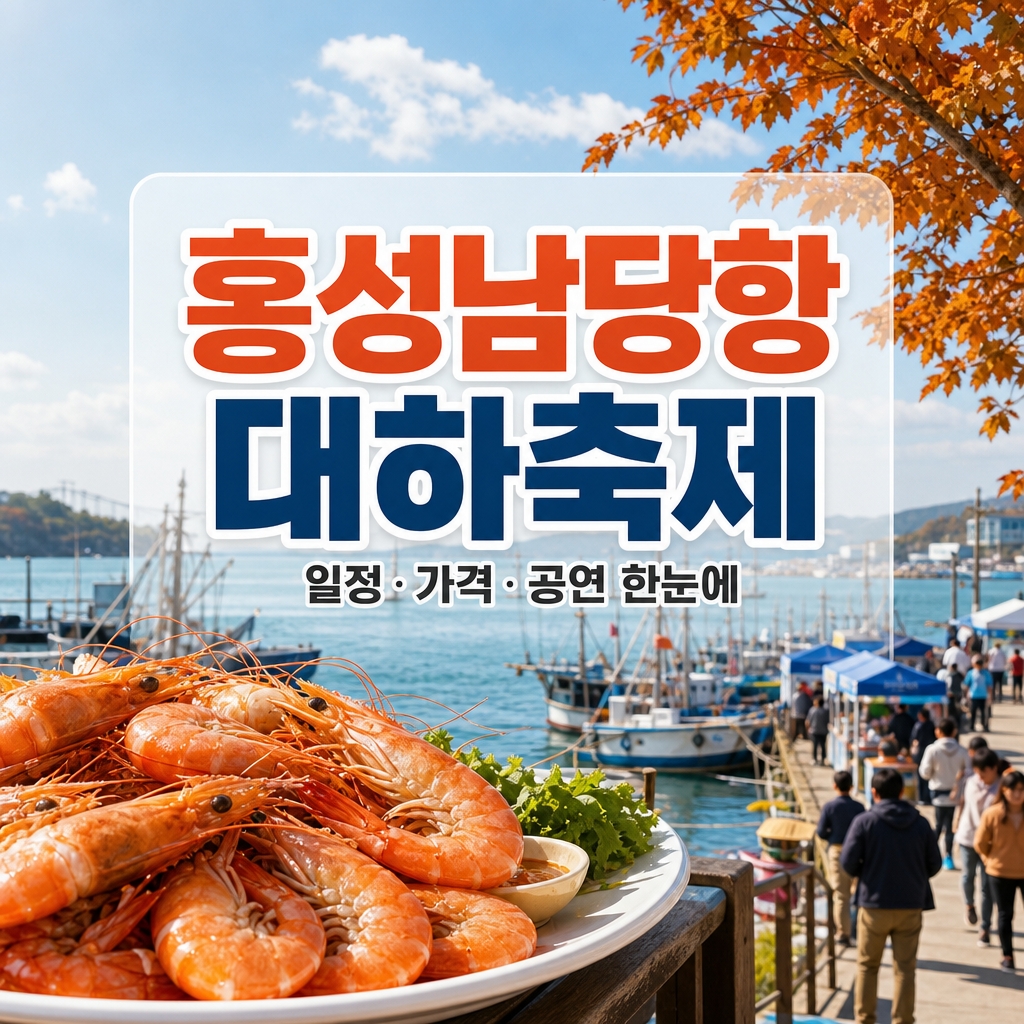 2026 홍성남당항 대하축제 정리｜일정&middot;대하 가격&middot;초대가수&middot;주차