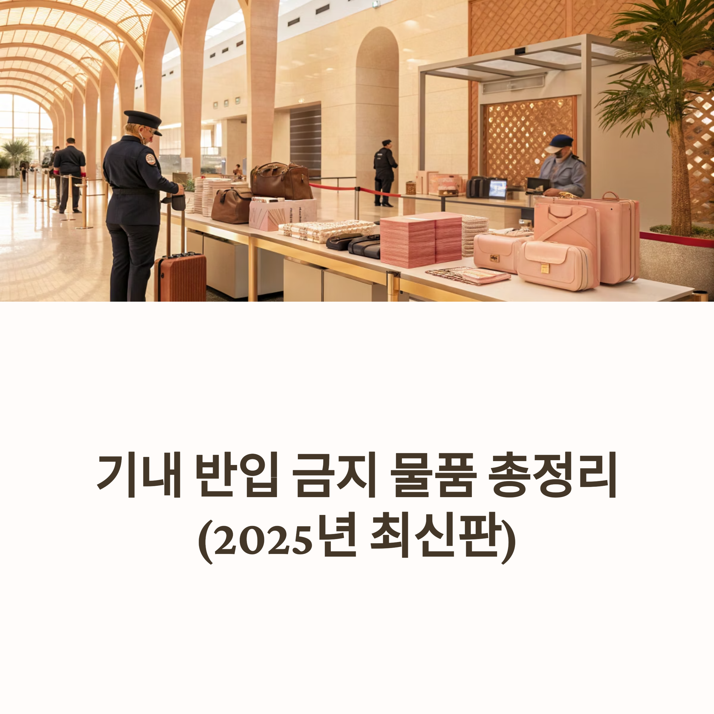 기내 반입 금지 물품 총정리